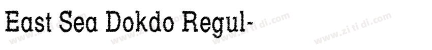 East Sea Dokdo Regul字体转换